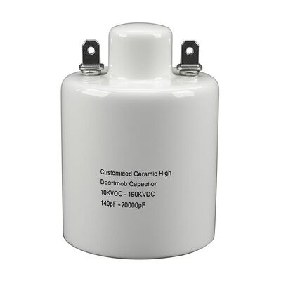 Customized Ceramic High Voltage Doorknob Capacitor 10KVDC-150KVDC 140pF-20000pF with 10% Capacity Accuracy