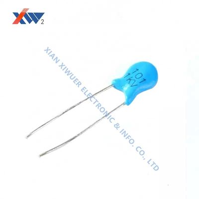 High Voltage Ceramic Capacitor 24kV 50pF with Low Dissipation Factor for High Voltage Coupling and Coaxiality < 2.0